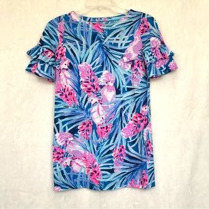 Lilly Pulitzer little girls Dress Size L 8-10 Girls. Colors Blue, Pink & Purple
